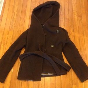 BCBG hooded wool coat